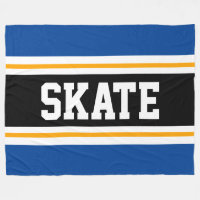 SKATE Royal Blau Schwarz Orange Rennstreifen