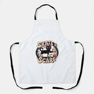Skate & Scare � Süße schwarze Katze Rollschuhfahre Schürze