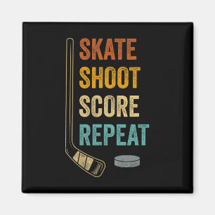 Skate schießen Score Wiederholung Fette Hockey-Fan Magnet