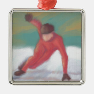 Skate Silbernes Ornament