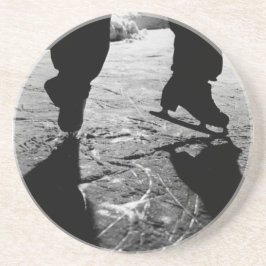 Skate-Silhouette Sandstein Untersetzer