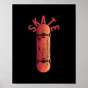 Skate Skateboard-Deck Retro  Poster