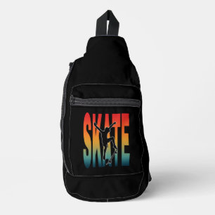 Skate Skateboarding Silhouette Crossbody Bag