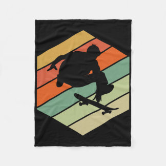 Skate Skater Skateboarder Skateboarding Gift Vinta Fleecedecke