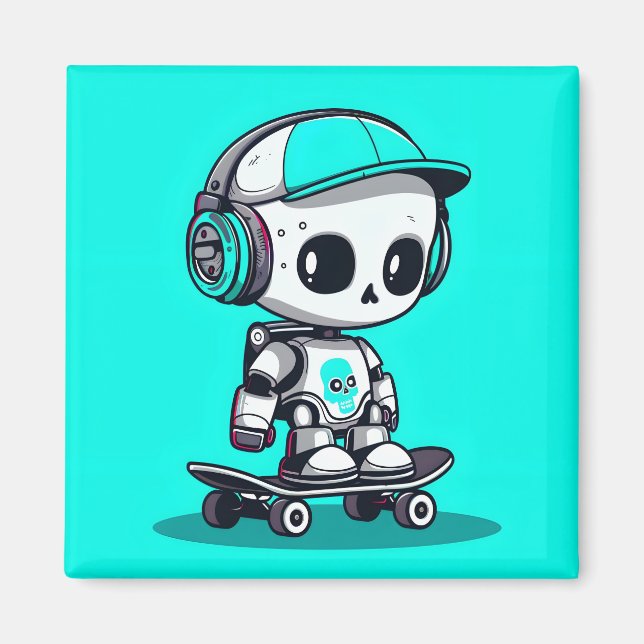 Skate SkullBot Magnet (Vorne)