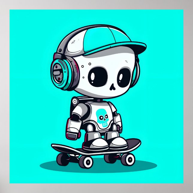 Skate SkullBot Poster (Vorne)