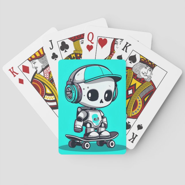 Skate SkullBot Spielkarten (Rückseite)