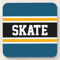SKATE Sporty Yellow Black Aquamarin Blue Hockey St