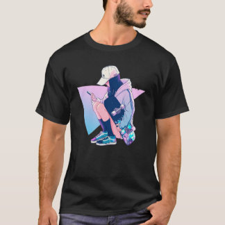 Skate und Rollen - Cooler Skater Girl T-Shirt