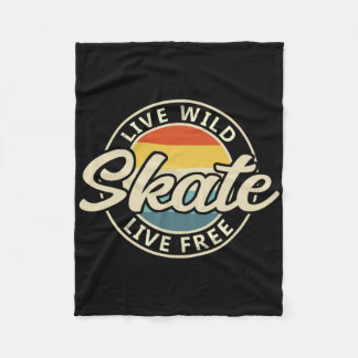 Skate Vintage 80s 90s Retro 1 Fleecedecke