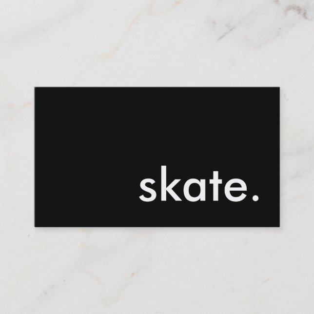 Skate. Visitenkarte (Vorderseite)