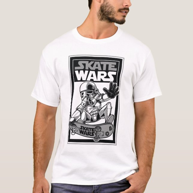 Skate Wars: Native American Symbol Fusion T - Shir T-Shirt (Vorderseite)