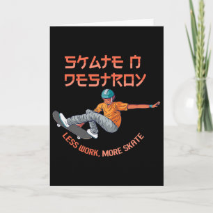 Skate Zerstörer Arbeiter Skater Skaten Skateboard  Karte