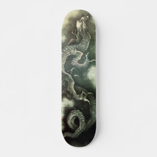 Skateboard 北斎の龍, dragon de Hokusai de 北斎, Hokusai, art