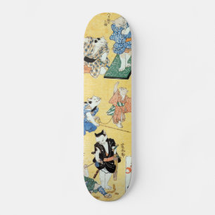 Skateboard 流 行 猫 の 狂 言 づ de , Acteurs du Chat, Kuniyoshi, Uk