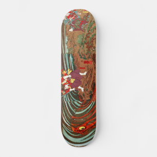 Skateboard 鬼若丸の鯉退治, carpe de monstre de 国芳, Kuniyoshi,