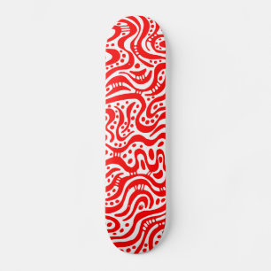 Skateboard 041211v2 abstraits - Rouge sur le blanc