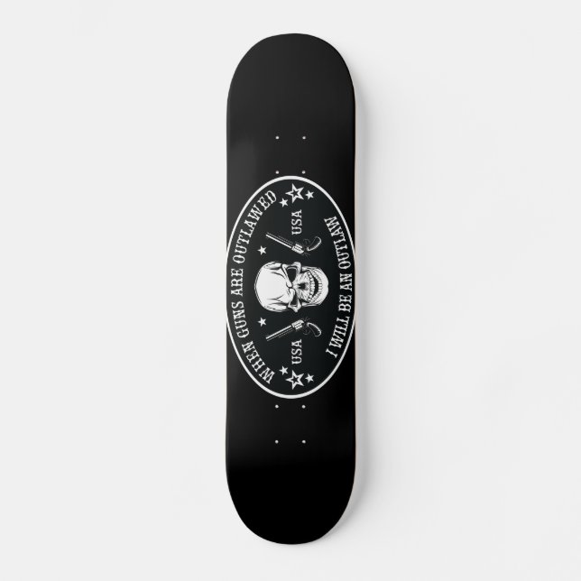 Skateboard 2e amendement Oreiller (Recto)