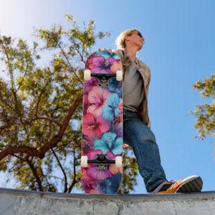 Skateboard #37 Motif floral