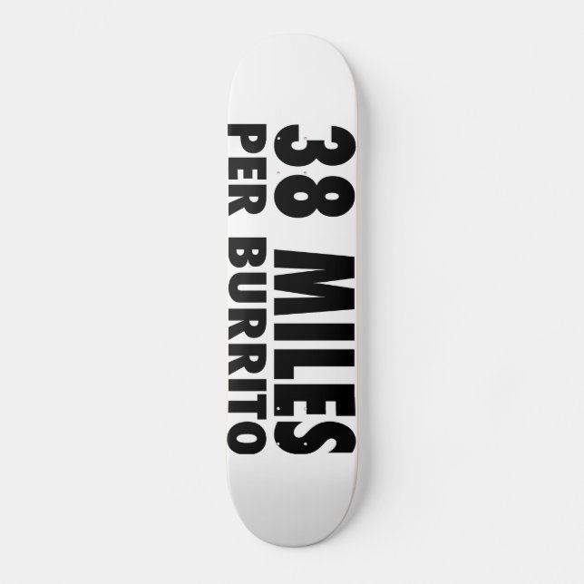Skateboard 38 milles par planche à roulettes de burrito (Recto)