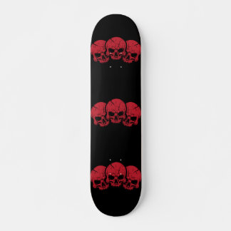 Skateboard 3 crâne rouge 
