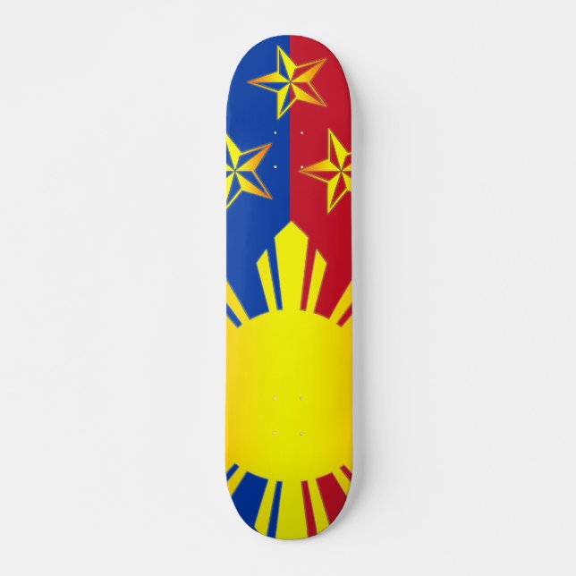 Skateboard 3 étoiles et Sun Philippines (planche à roulettes) (Devant)