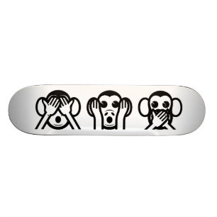 Skateboard 3 singes sages Emoji