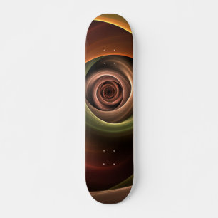 Skateboard 3D Spirale Abstraite couleurs chaudes Art fractal 