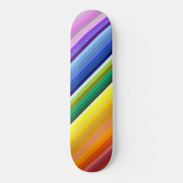 Skateboard 42 bandes arc-en-ciel (Recto)
