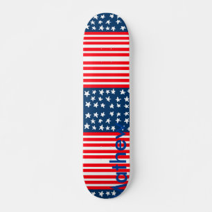 Skateboard 4 juillet jour de l'indépendance ajouter nom texte