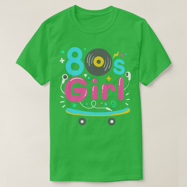 Skateboard 80er Girl Skateboard T-Shirt (Design vorne)