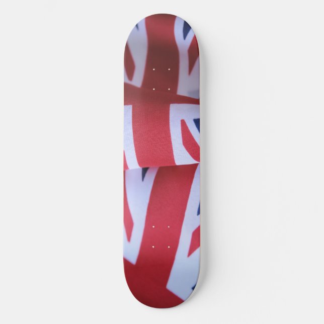 Skateboard 8-1/2 mit zwei britisches Flaggen " (Vorderseite)