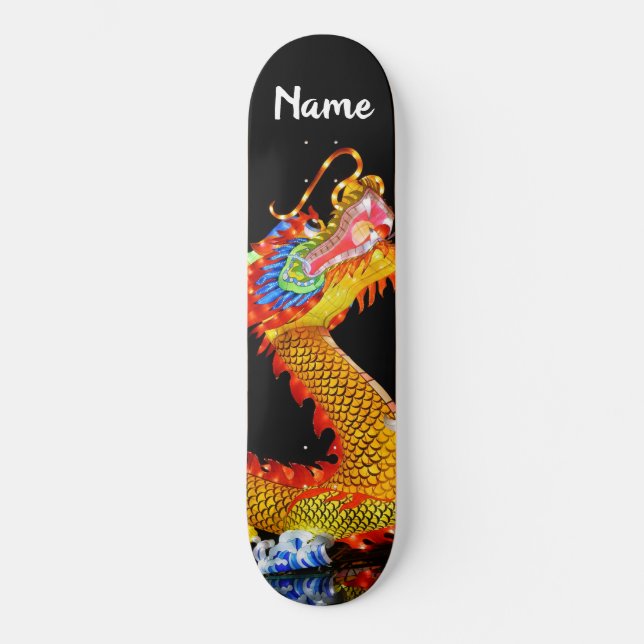 Skateboard, 8 1/4 Skateboard DECK Dragon Style (Vorderseite)