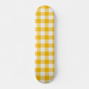 Skateboard à damiers motif