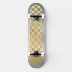 Skateboard à damiers planche à roulettes
