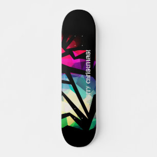 Skateboard Abstract modern polygonal graffiti geometrical