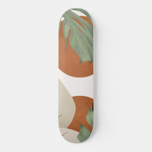 Skateboard Abstract Shapes Monstera Leaves Finesse #art