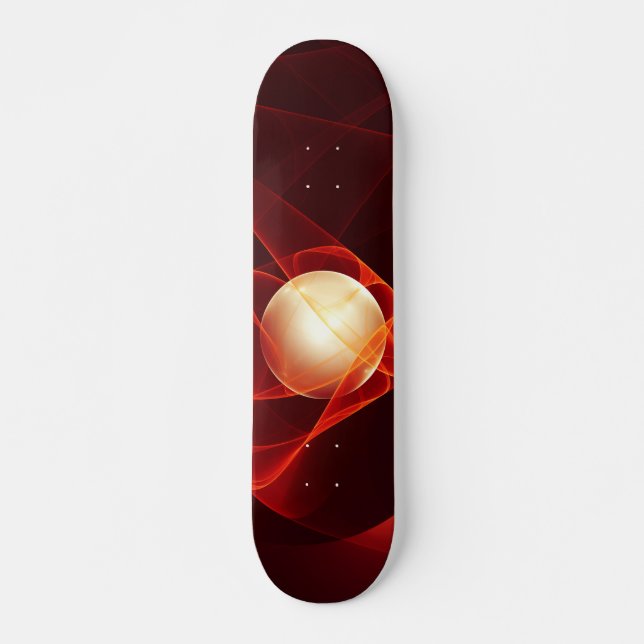 Skateboard Abstrait Crème rouge moderne Imaginaire Fractal Ar (Devant)