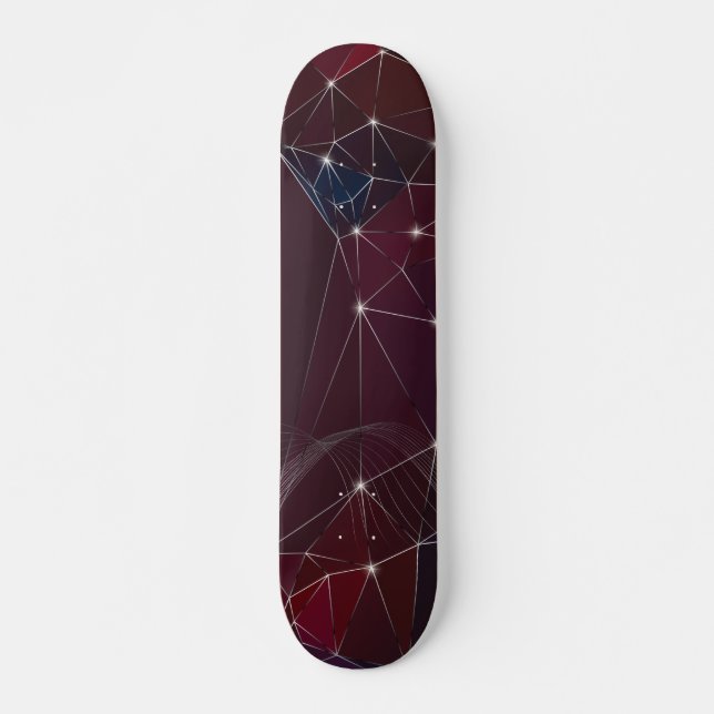 Skateboard Abstrait géométrique ciel foncé (Devant)