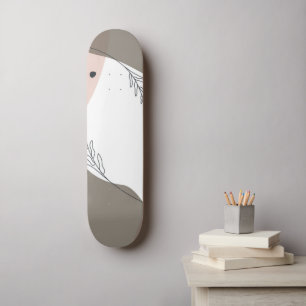 Skateboard Abstrait Minimaliste Bohème