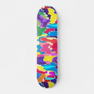 Skateboard Abstrait multicolore