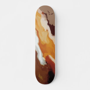 Skateboard Abstrait Pastel Paint Fox Tail Edition