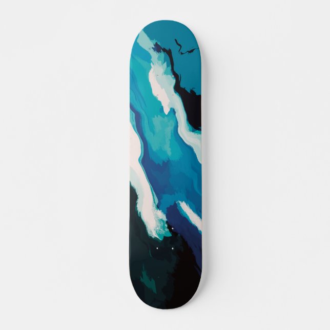 Skateboard Abstrait Pastel Paint Lagoon Edition (Devant)