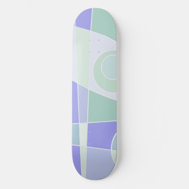 Skateboard Abstrait Surf Pastel Purple Green (Recto)