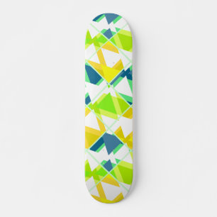Skateboard Abstrait vert jaune