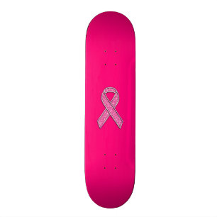 Skateboard Accent Chrome Parties scintillant Style Pink Sensi