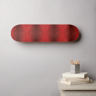 Skateboard Acceptation   Motif de Boho Eclectique Rouge
