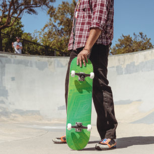 Skateboard Acceptation   Motif de Shibori jaune bleu
