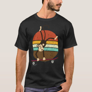 Skateboard-Affe lustiges Geschenk T-Shirt
