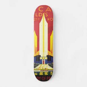 Skateboard Affiche de voyage de logo américain